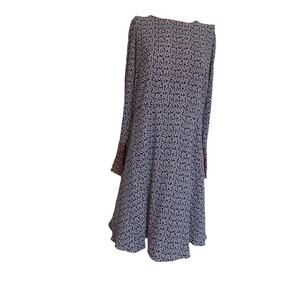 Ann Taylor floral print knee length dress bell sleeves size 14